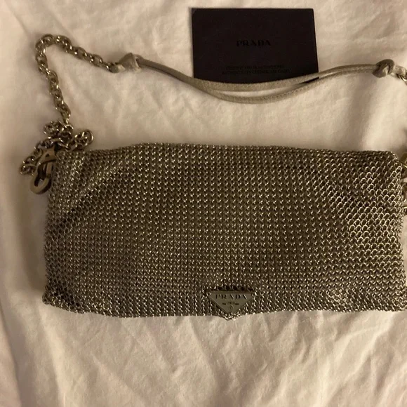 Prada silver mesh evening bag - Picture 9 of 12